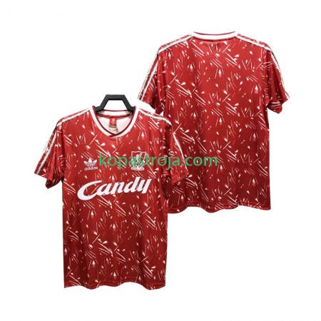 Billiga Fotbollströjor Liverpool 1989 1991 Retro Hemma tröja Kortärmad